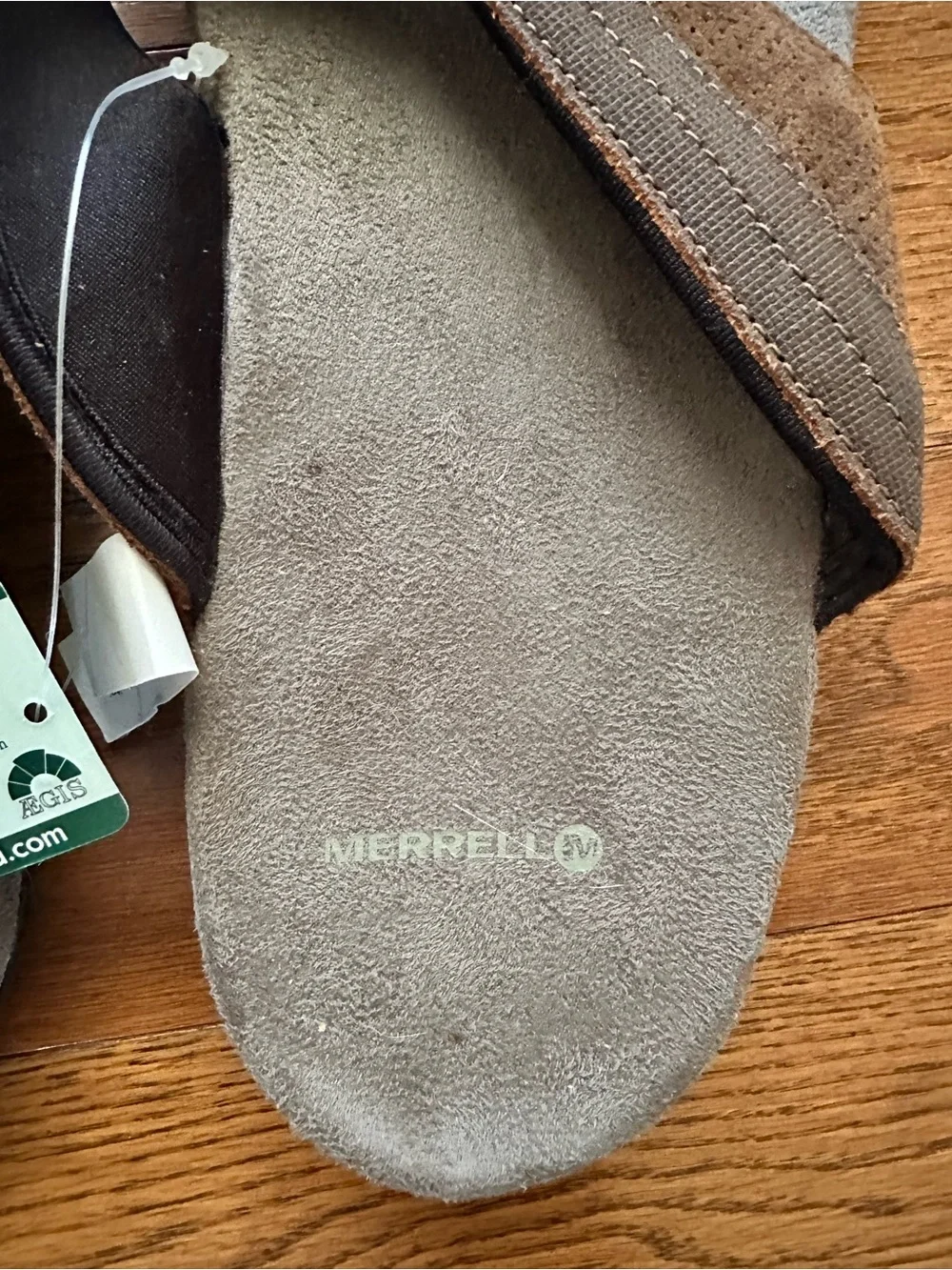 NWT Merrell Men's Brown Suede Flip-Flops Size 13 Thongs Sandals